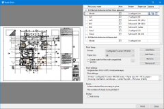 Printing a group of files on different printers
